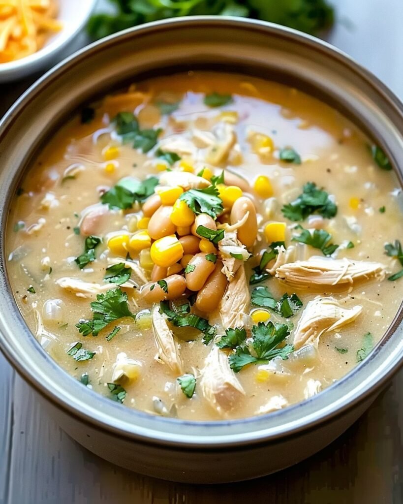 Crockpot White Chicken Chili Soup