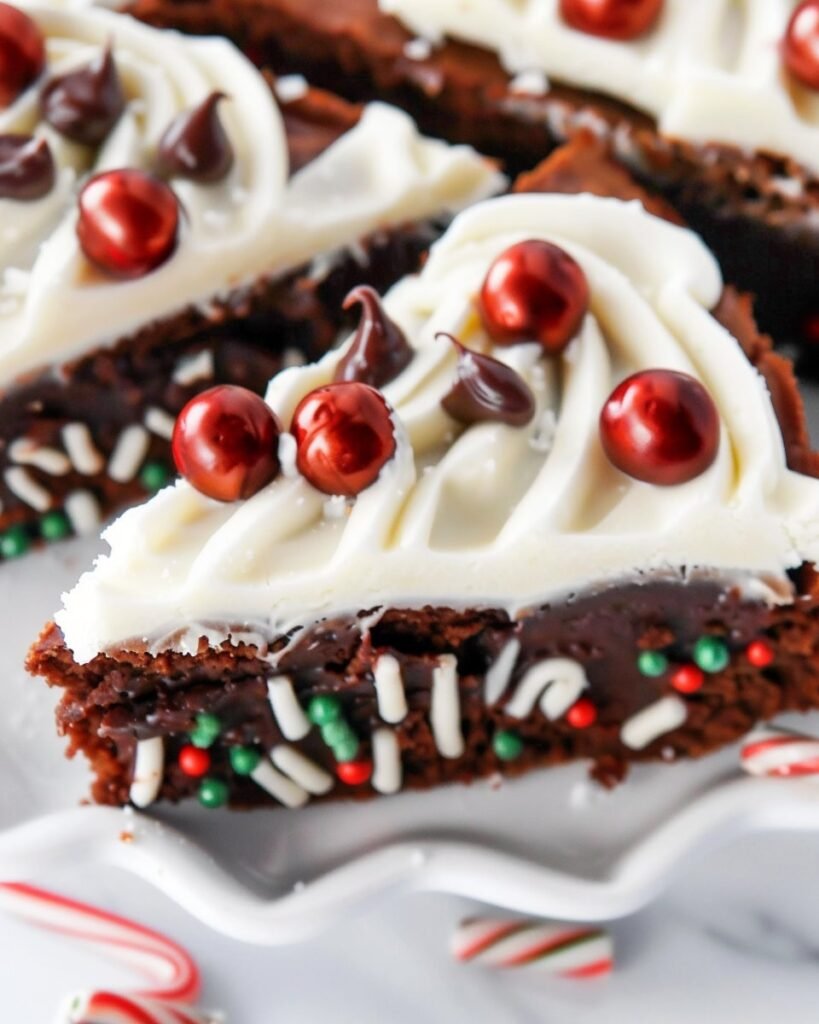 Frosted Holiday Brownies