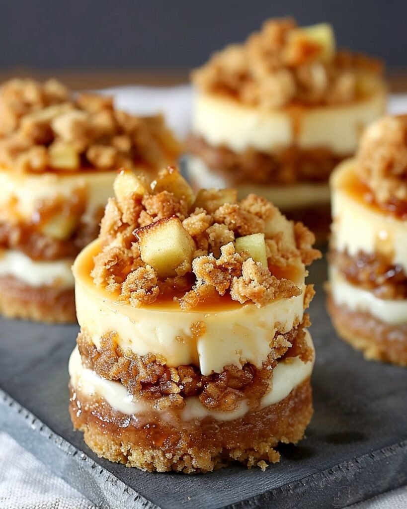 Apple Crisp Mini Cheesecakes