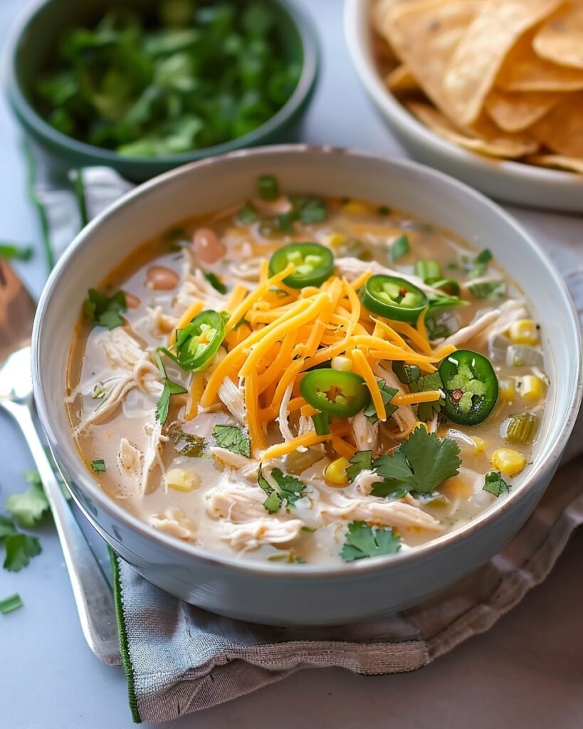 Slow Cooker White Chicken Chili Soup