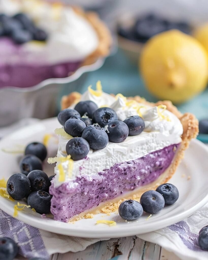 No Bake Lemon Blueberry Pie