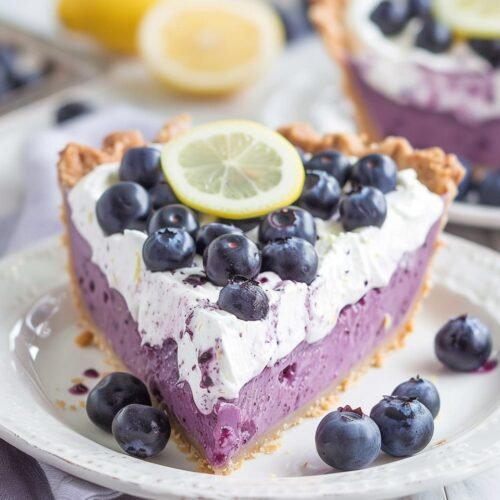 No Bake Lemon Blueberry Pie