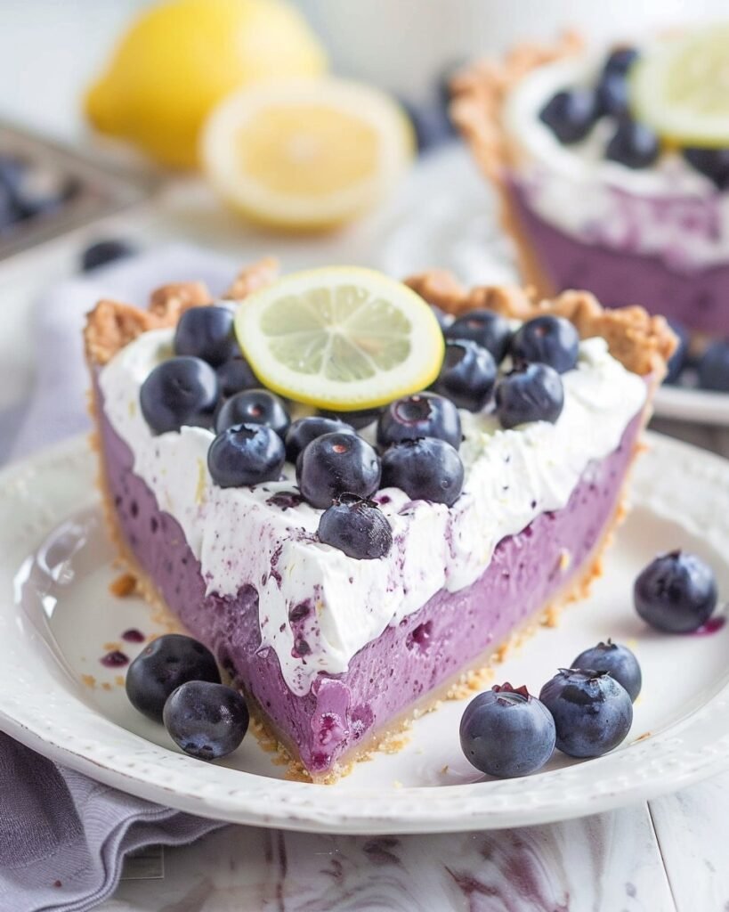 No Bake Lemon Blueberry Pie