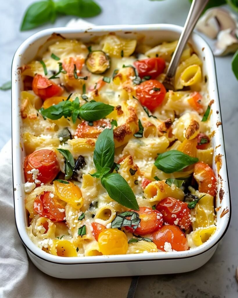 Baked Feta Pasta with Roasted Veggies