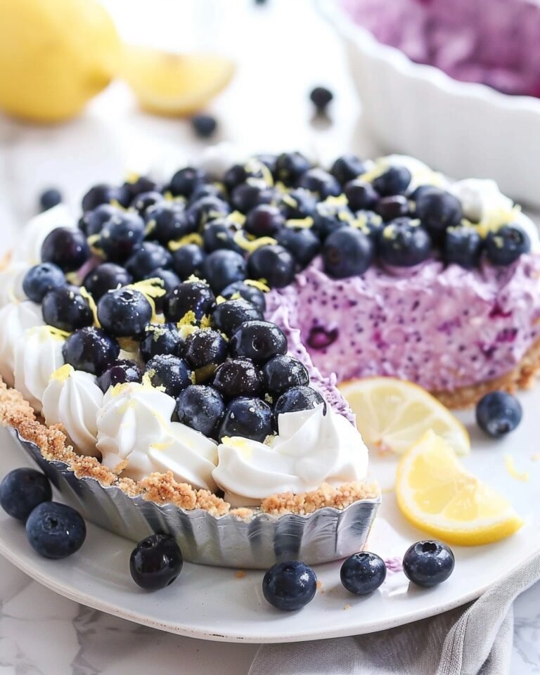 No Bake Lemon Blueberry Pie