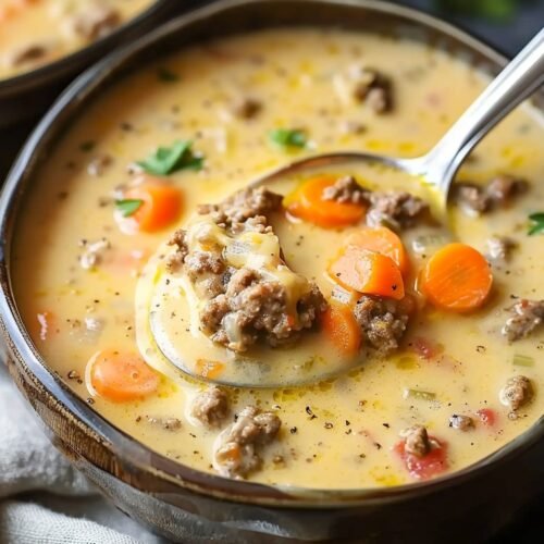 Crockpot Cheeseburger Soup