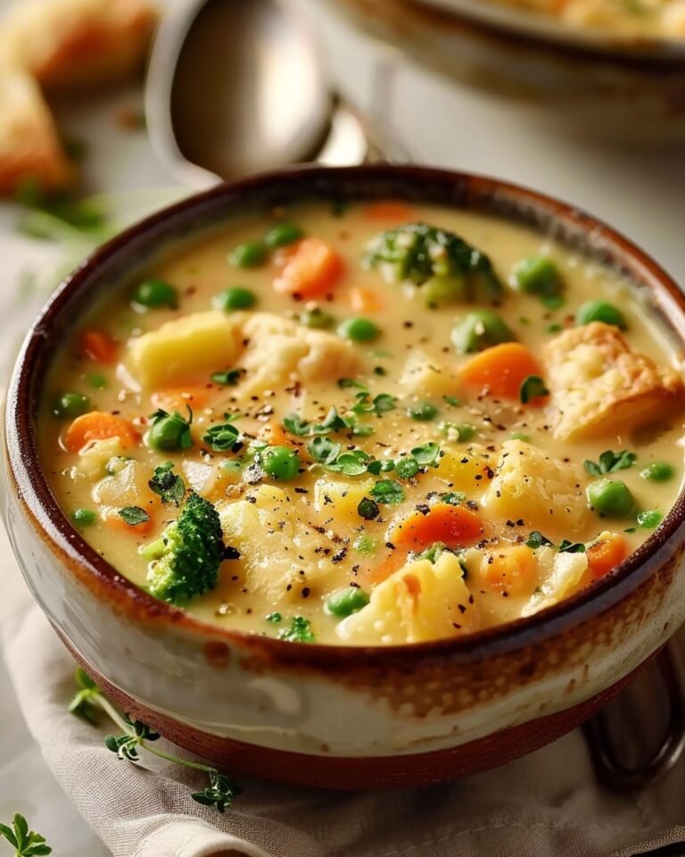 Quick & Hearty Veggie Pot Pie Soup