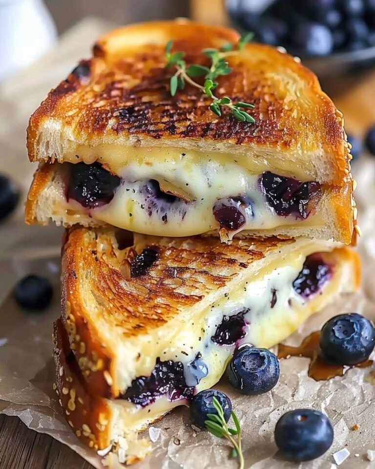 Crispy Blueberry Grilled Cheese