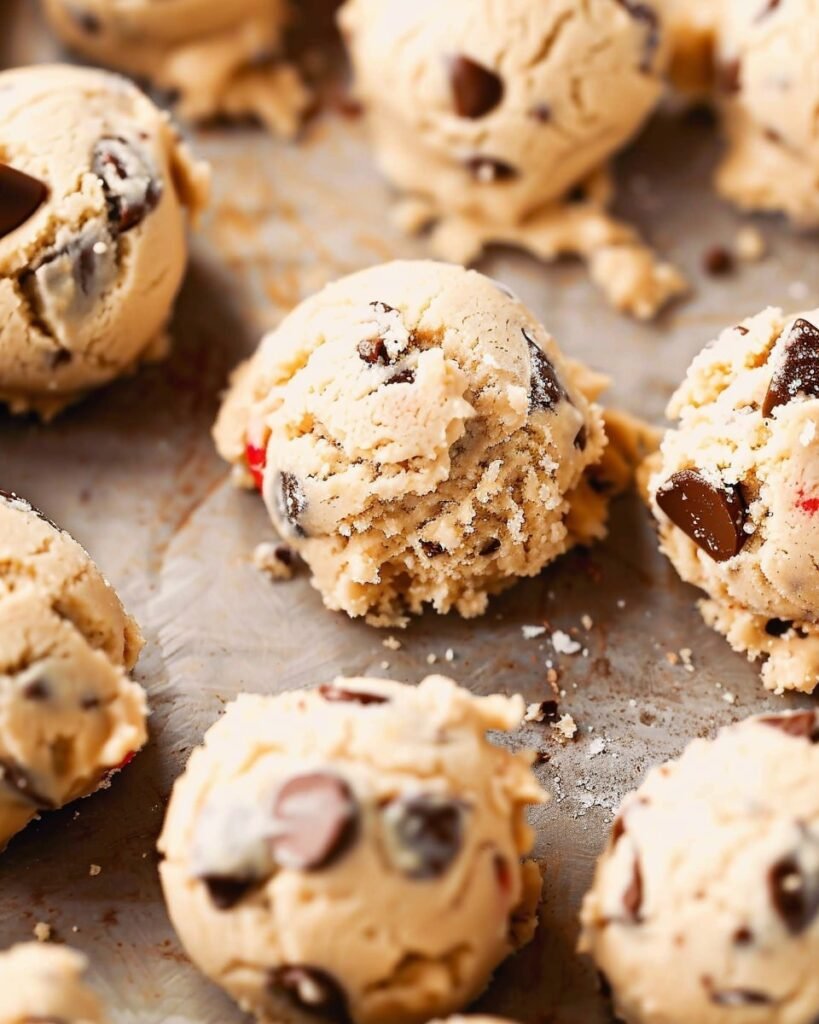 Peppermint Chocolate Chip Cookies Process