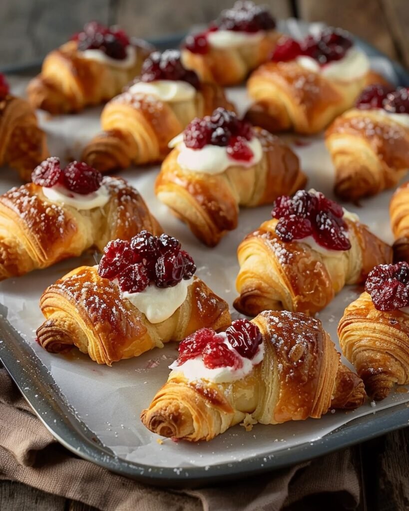 Cranberry Cream Cheese Crescent Bites