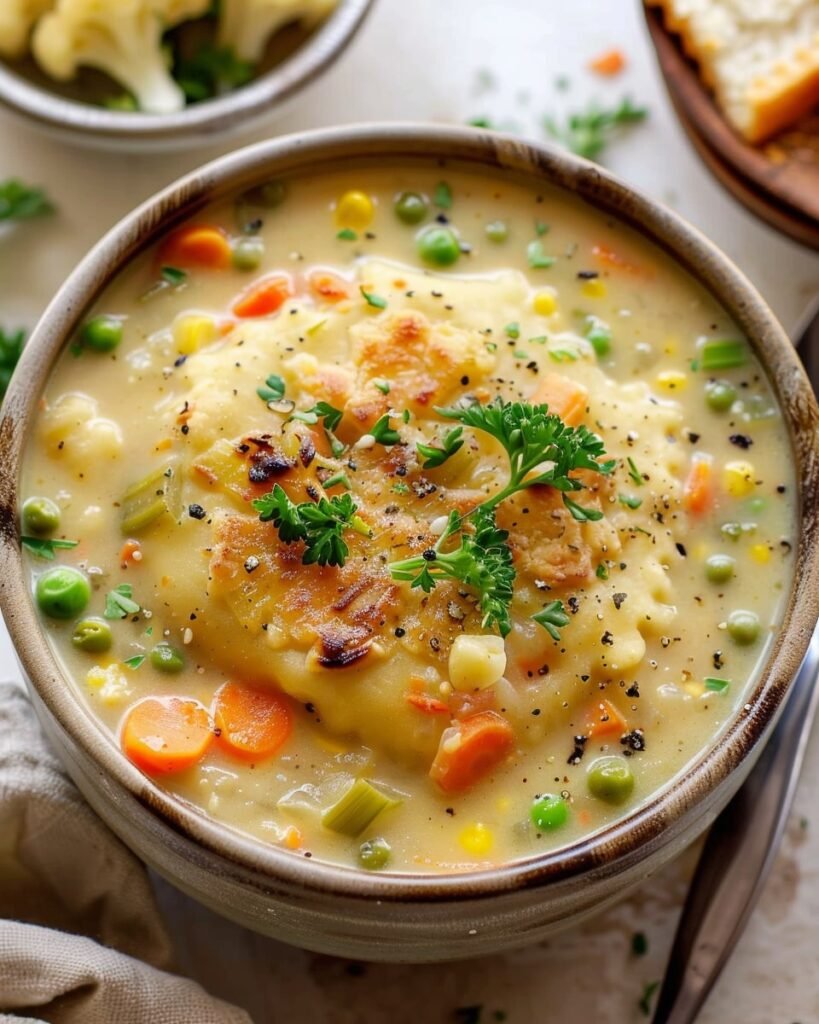 Veggie Pot Pie Soup