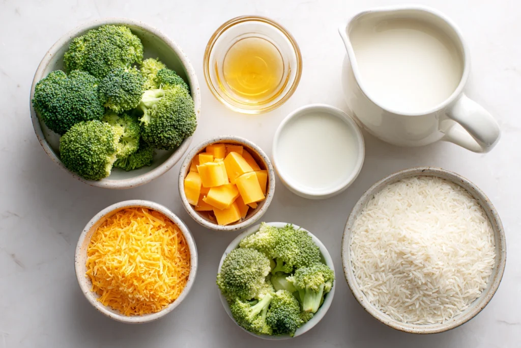 Crockpot Broccoli Cheese Soup Ingredients