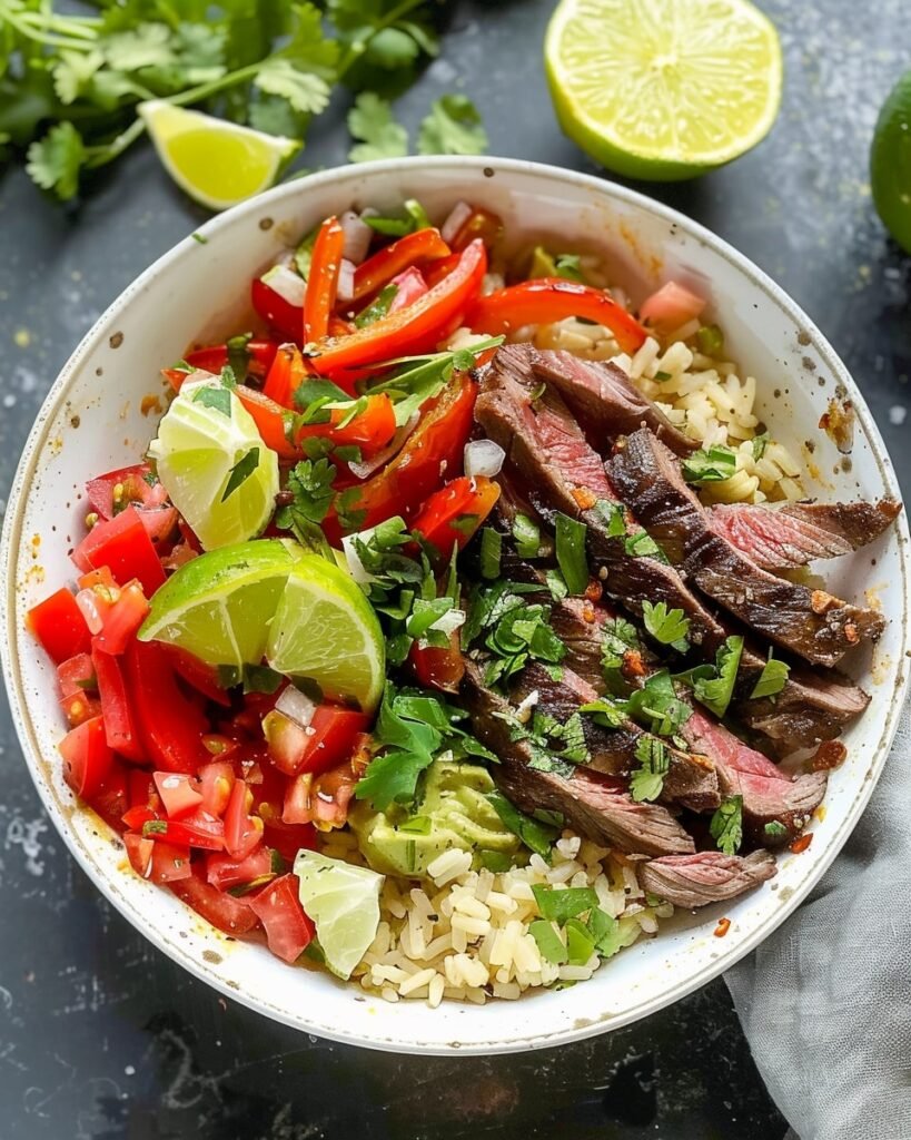 High Protein Steak Fajita Bowl