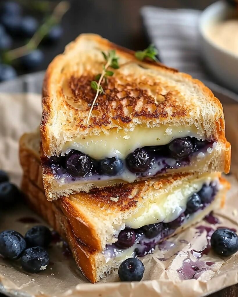 Crispy Blueberry Grilled Cheese