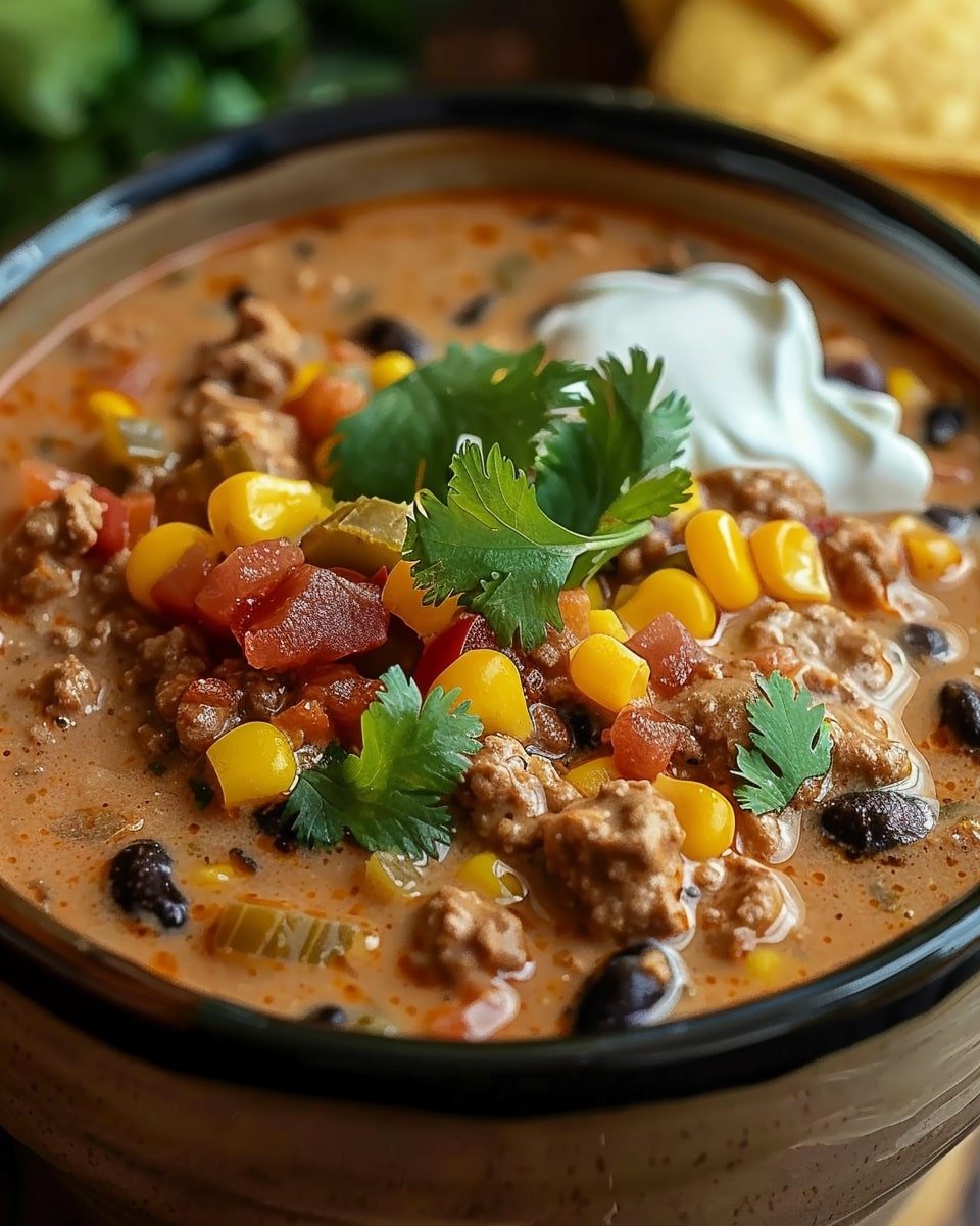 High Protein Creamy Taco Soup