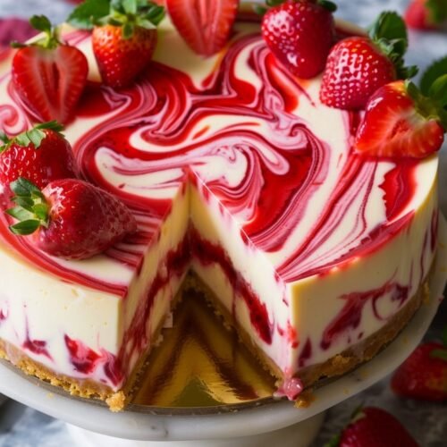 Strawberry Swirl Cheesecake Recipe