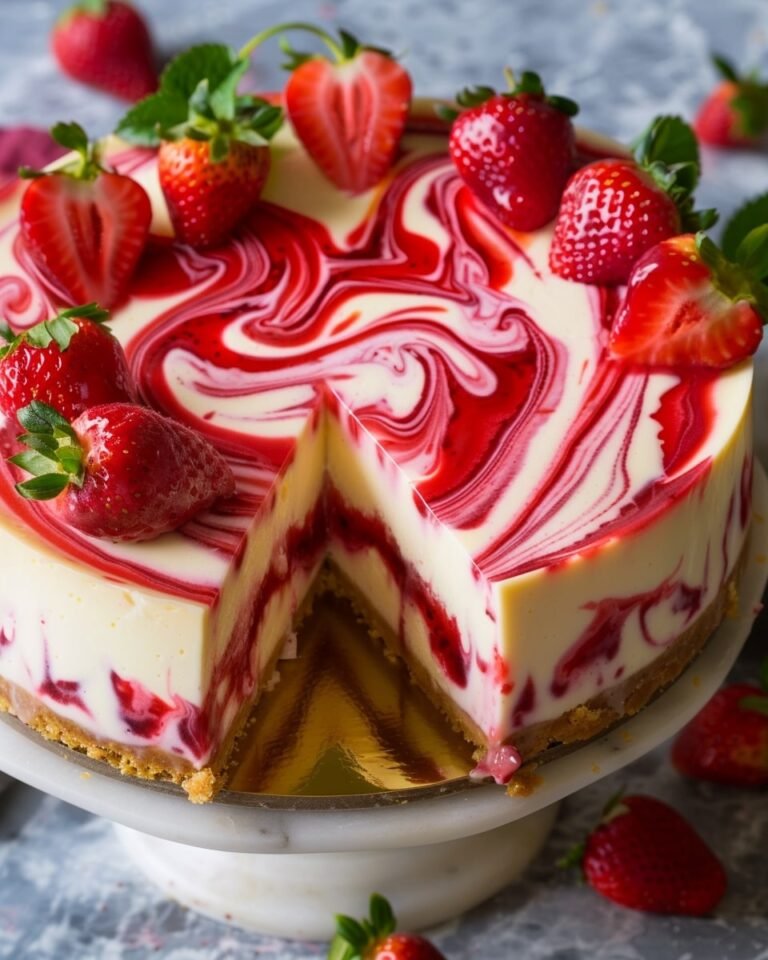Strawberry Swirl Cheesecake Recipe