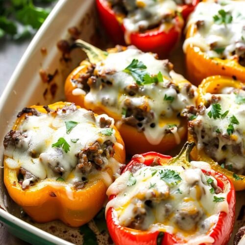 Healthy Philly Cheesesteak Peppers
