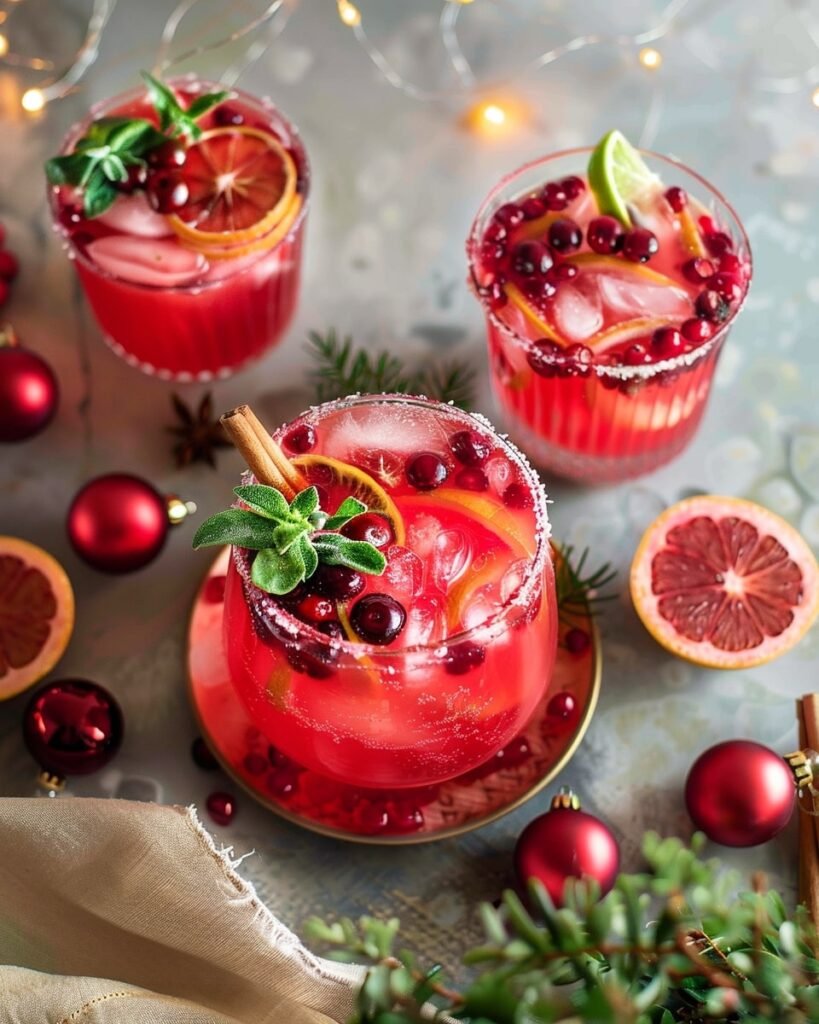 Sparkling Holiday Fruit Punch Recipe