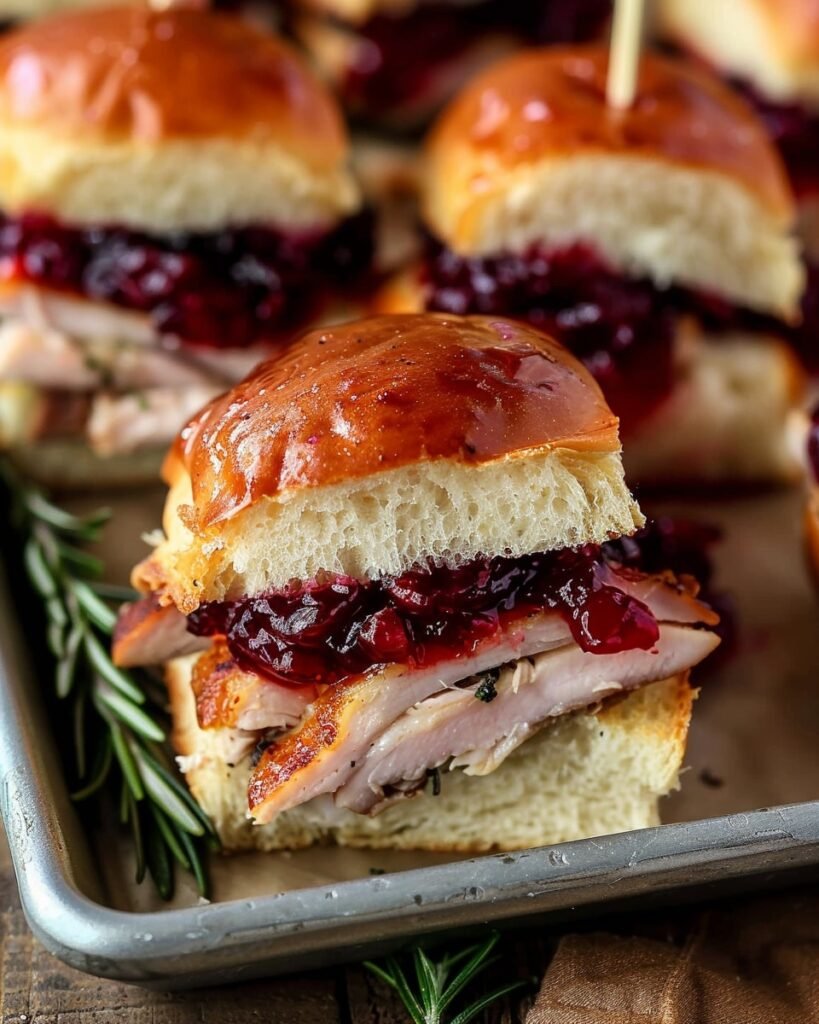 Cranberry Turkey Sliders with Hawaiian Rolls