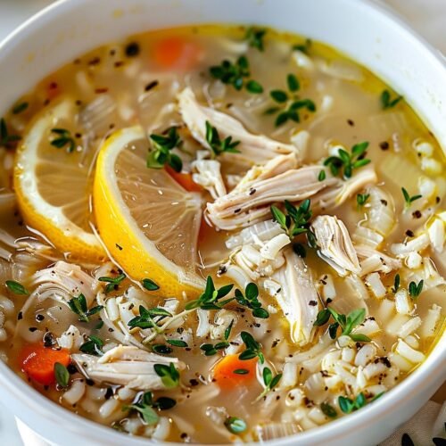 Crockpot Lemon Chicken Soup