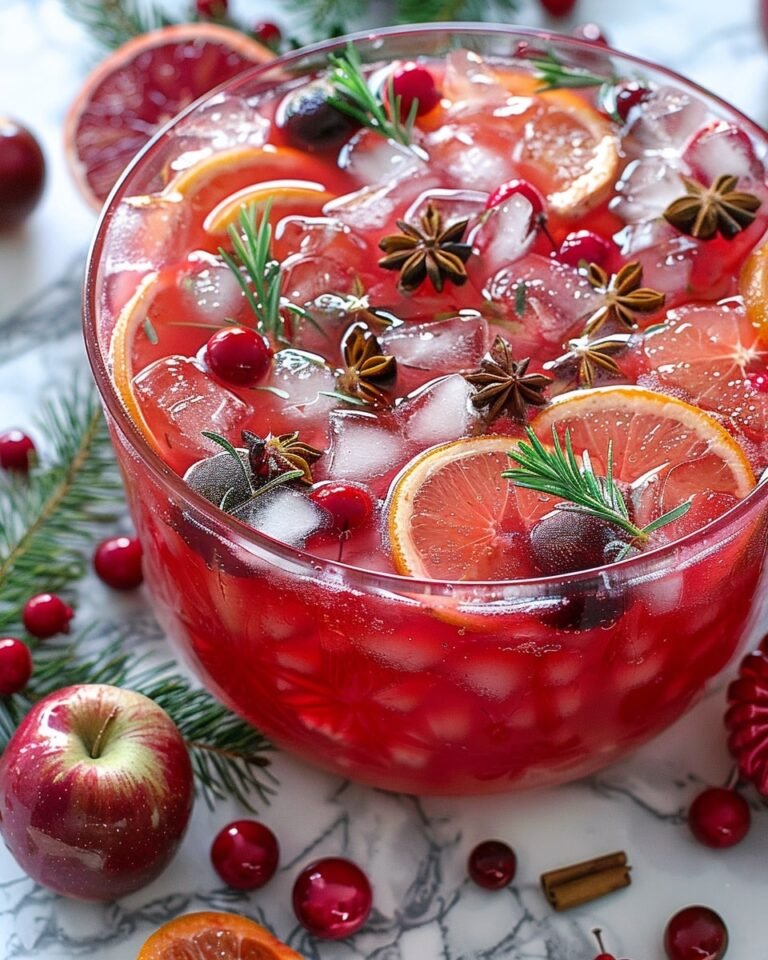 Sparkling Holiday Fruit Punch Recipe