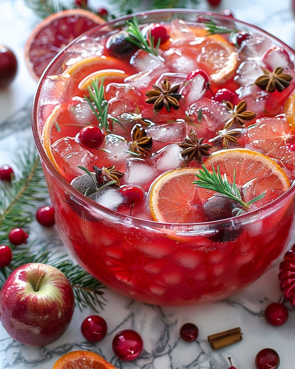 Sparkling Holiday Fruit Punch Recipe