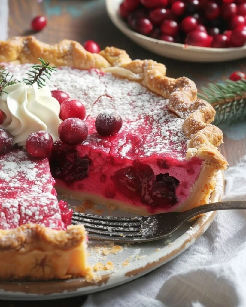 Cranberry Custard Pie