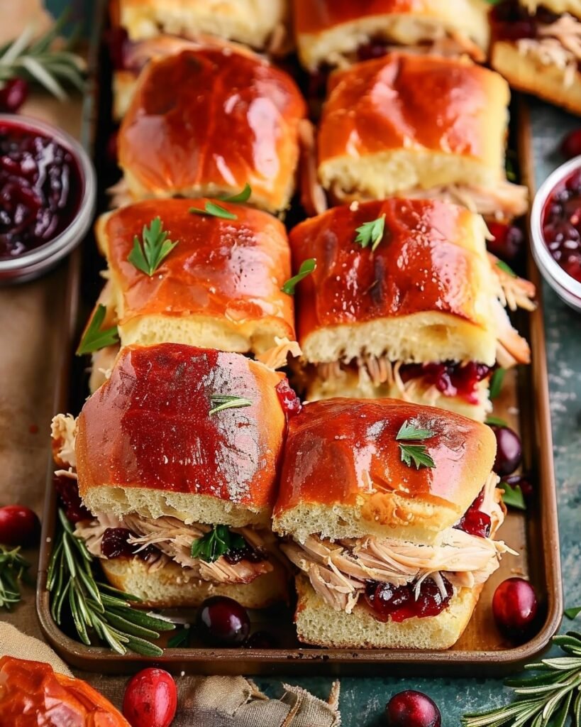 Cranberry Turkey Sliders with Hawaiian Rolls