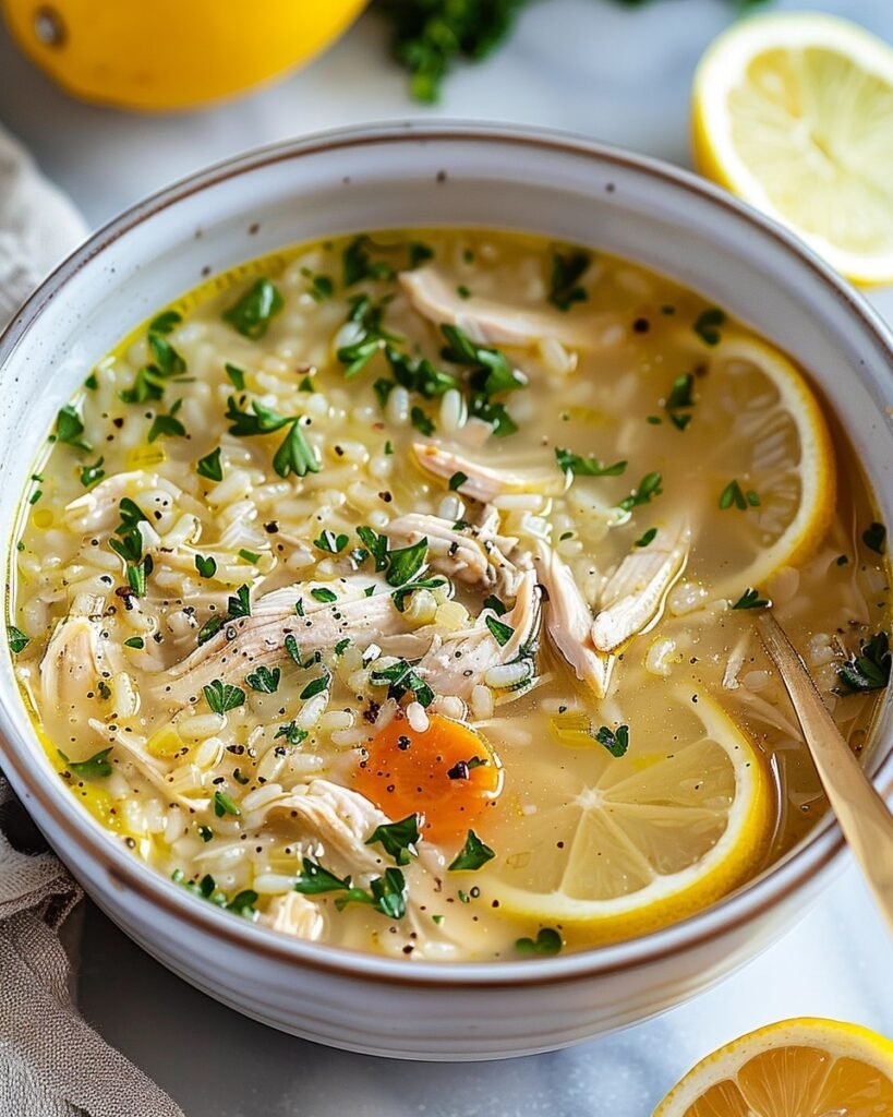 Crockpot Lemon Chicken Soup