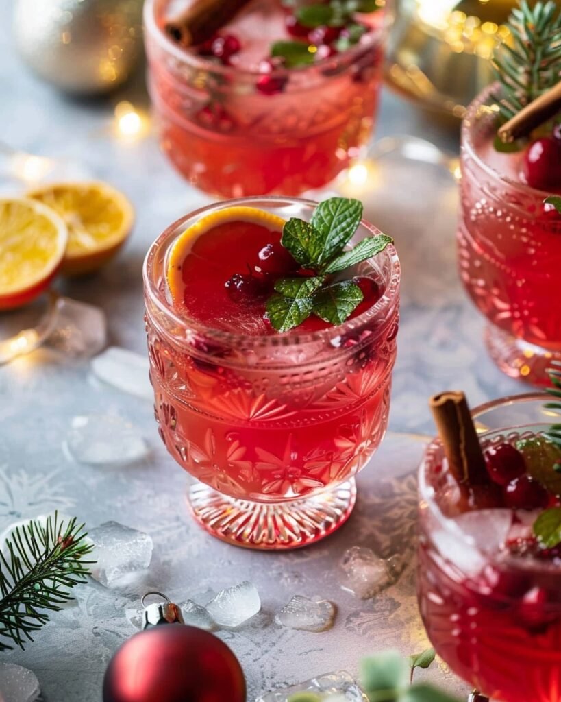 Sparkling Holiday Fruit Punch Recipe