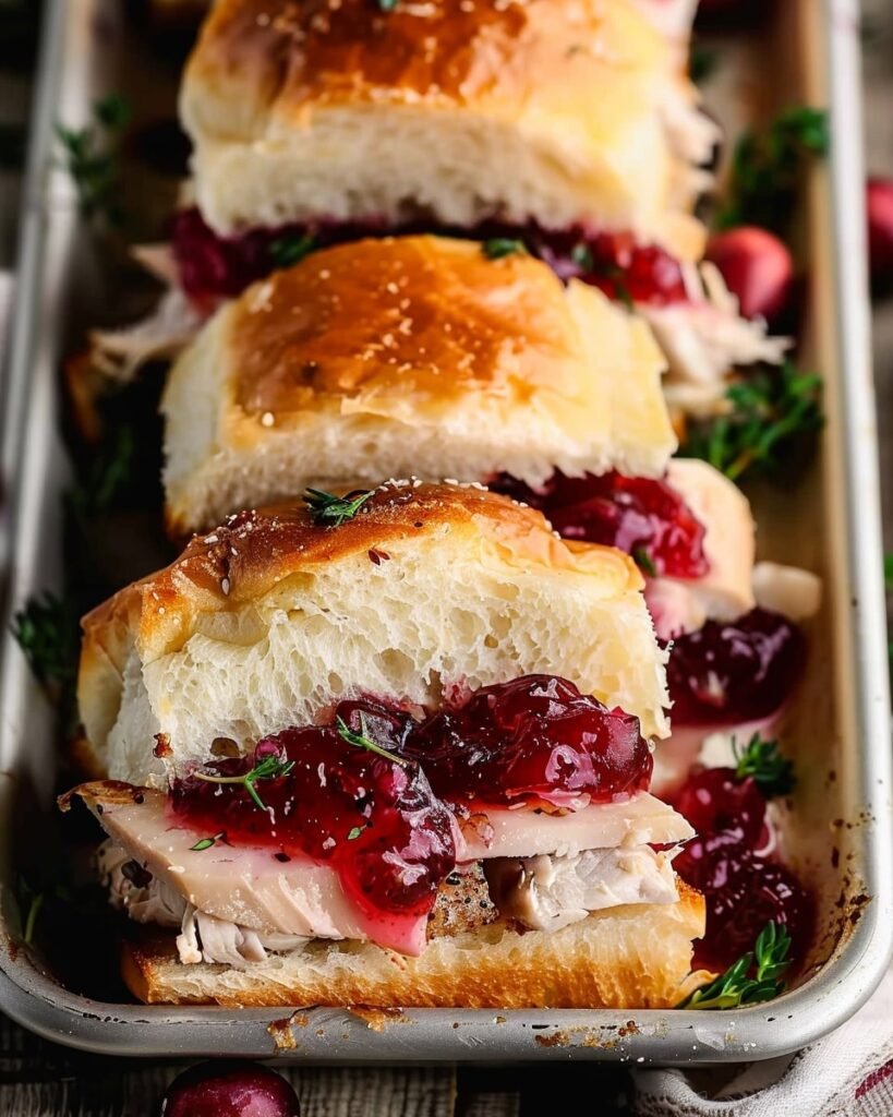 Cranberry Turkey Sliders with Hawaiian Rolls