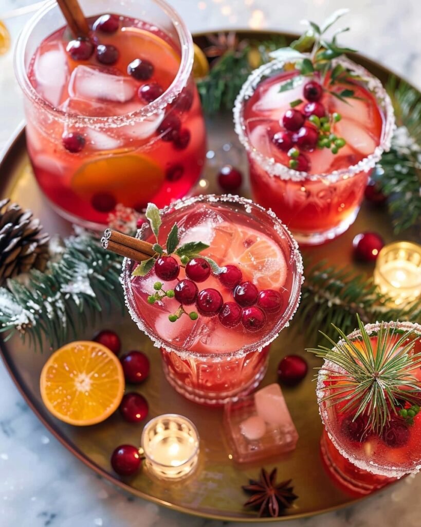Sparkling Holiday Fruit Punch Recipe