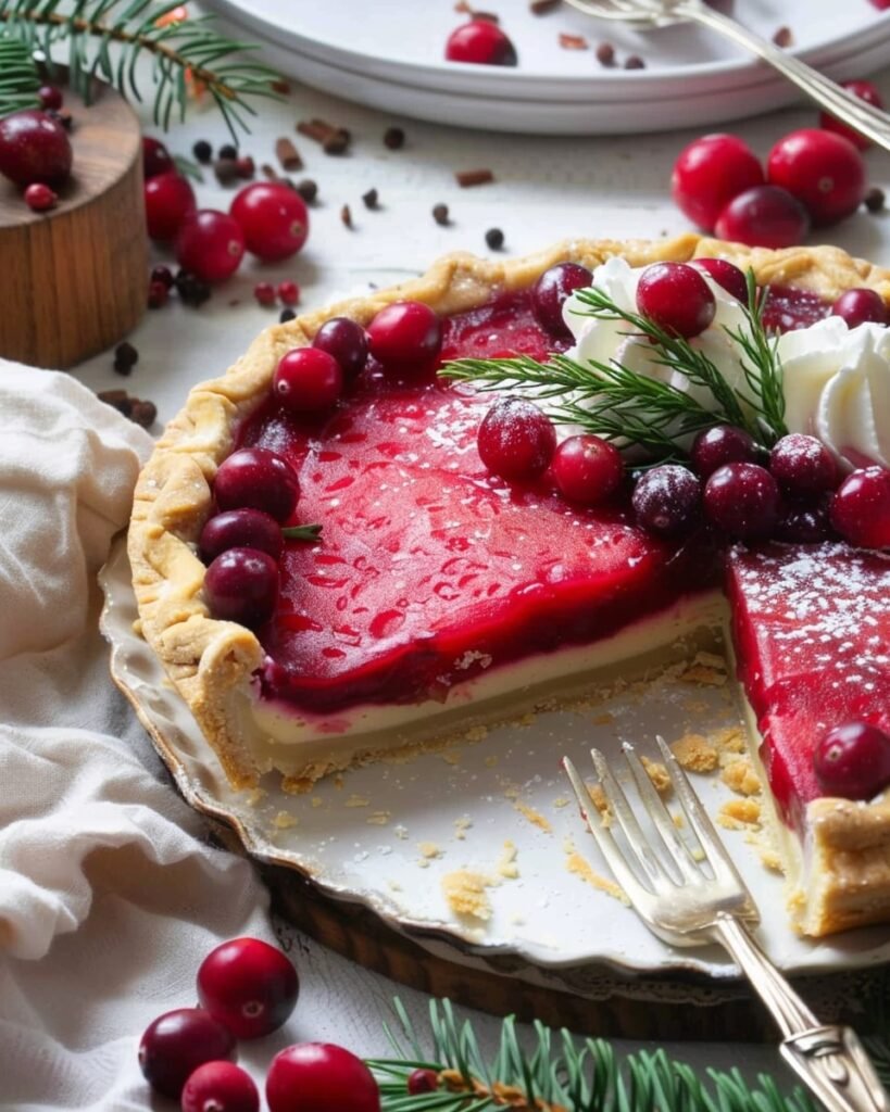 Cranberry Custard Pie