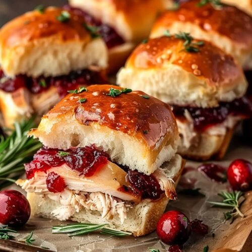 Cranberry Turkey Sliders with Hawaiian Rolls