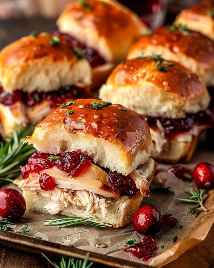 Cranberry Turkey Sliders with Hawaiian Rolls