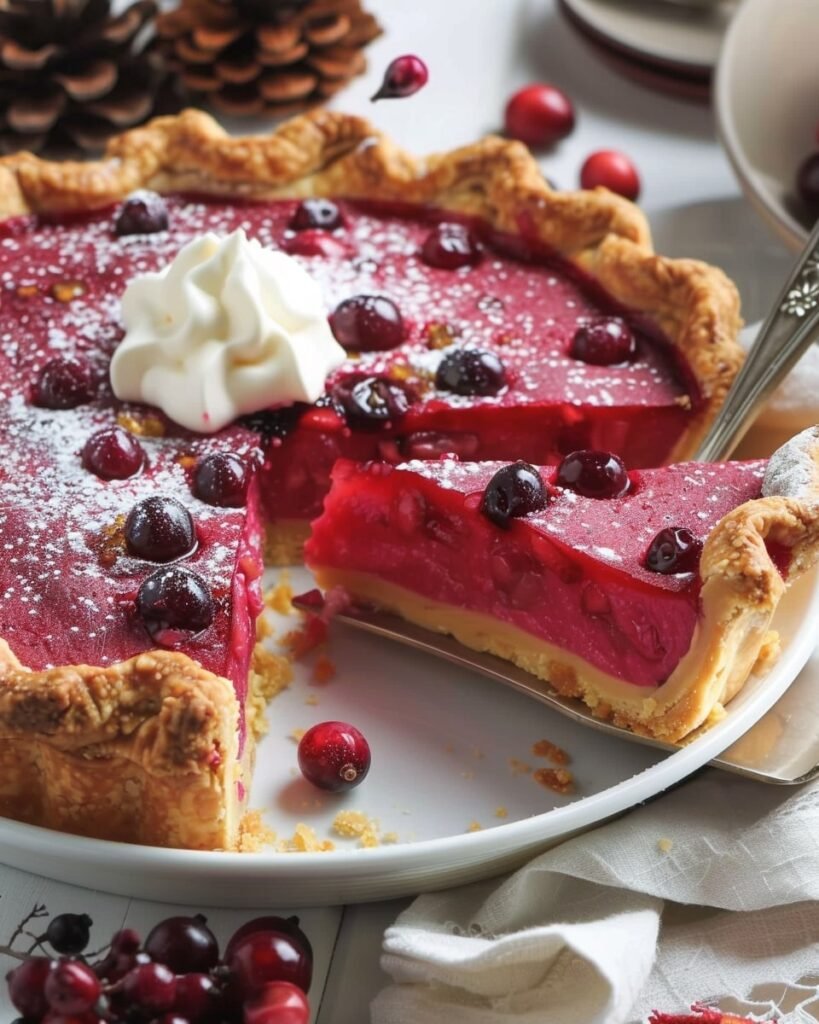 Cranberry Custard Pie