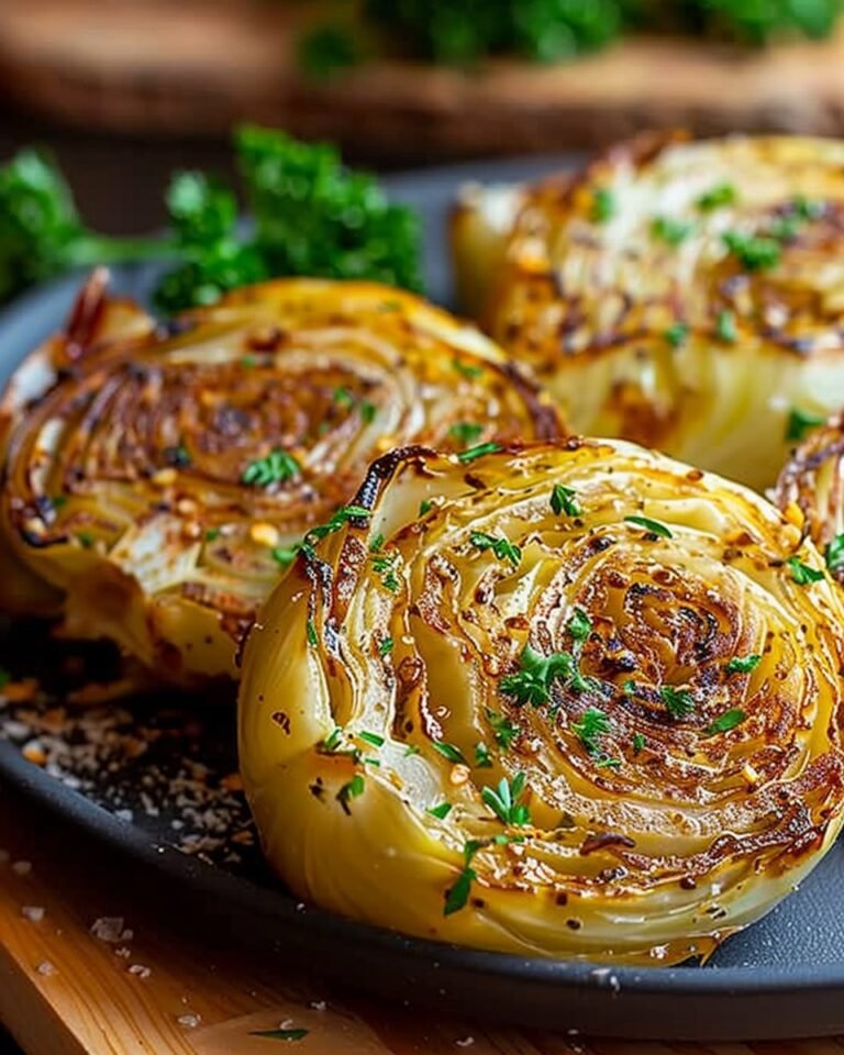 Oven Roasted Garlic Cabbage Steaks