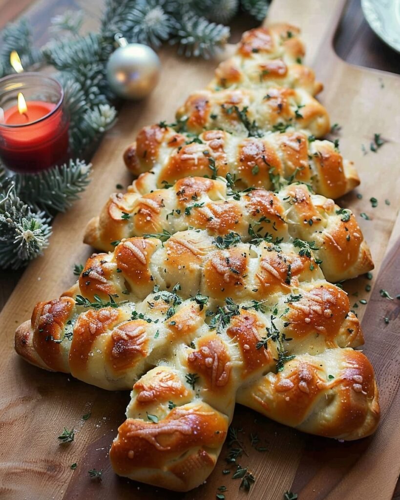 Festive Cheesy Pull-Apart Tree Bread
