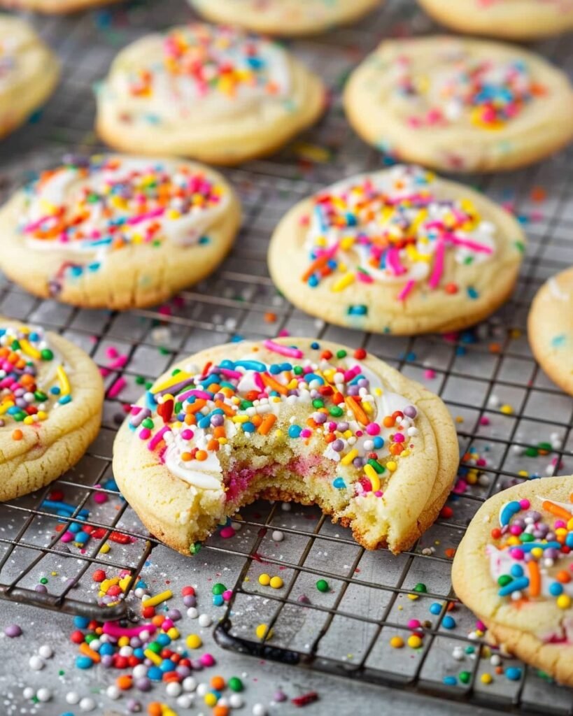 Cake Batter Cookies Process