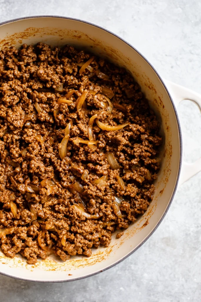 Healthy Ground Beef and Rice Casserole Process