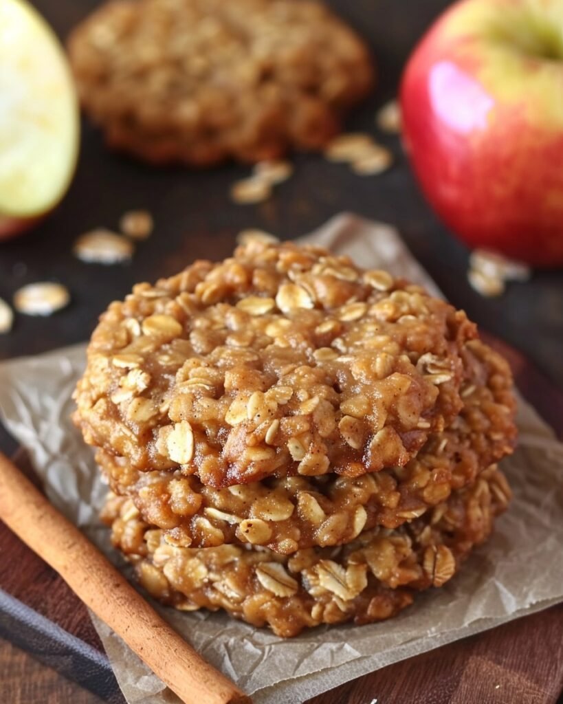 Healthy Apple Pie Oatmeal Cookies