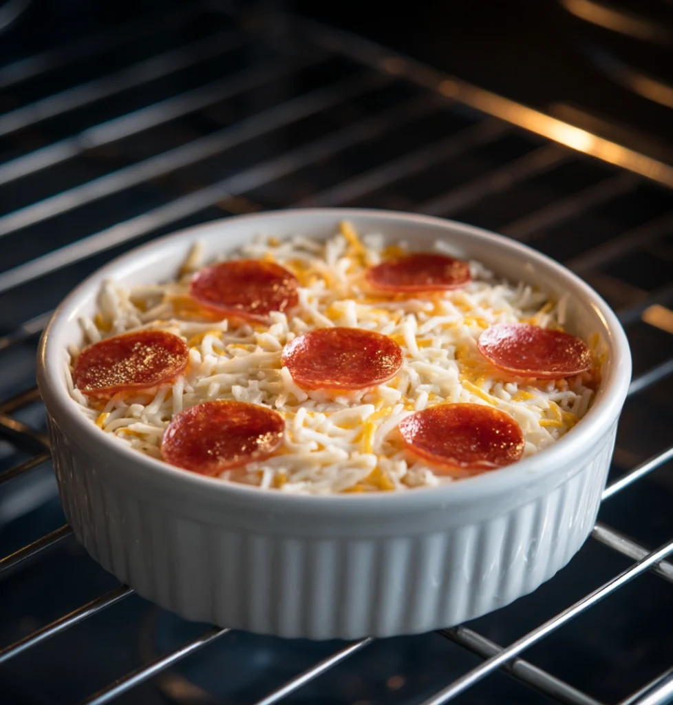 High Protein Cottage Cheese Pizza Bowl Process