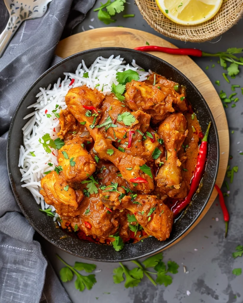 Chicken Bhuna With Rice