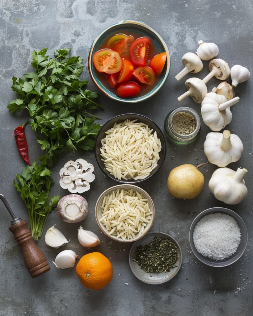 Vegetable Orzo Soup Ingredients