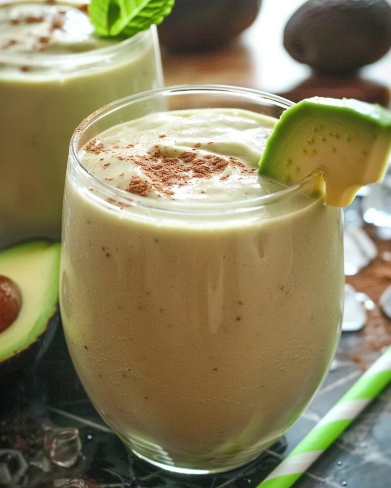 Chocolate Avocado Protein Smoothie