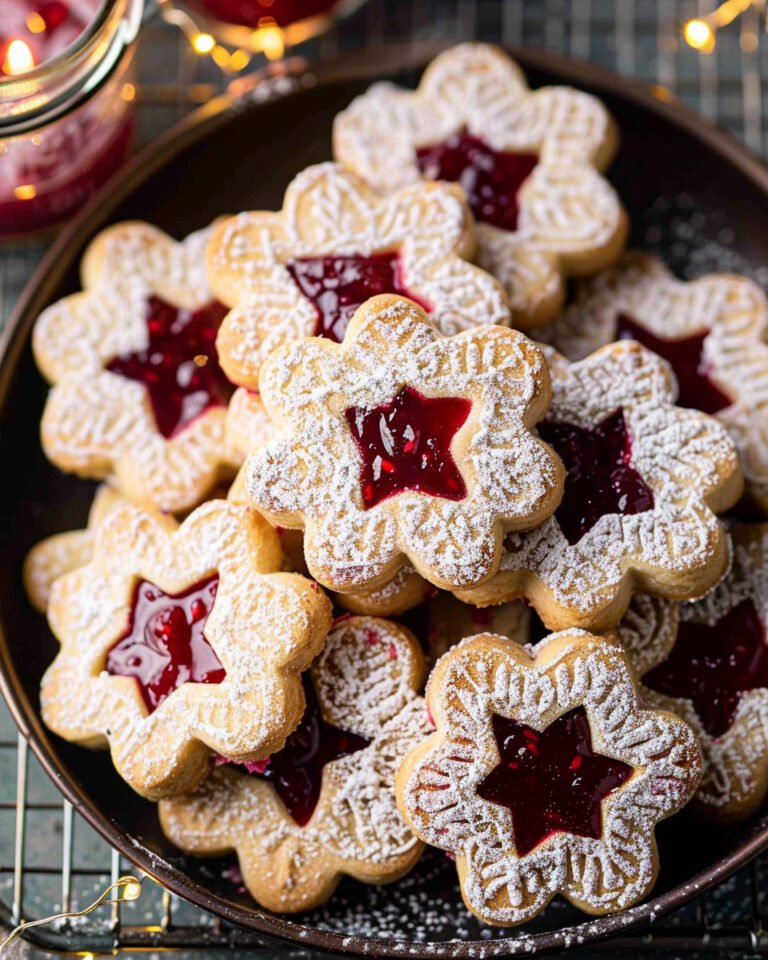 hortbread Linzer Cookies with Raspberry Jam