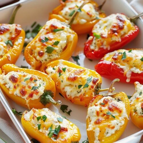 Cream Cheese Stuffed Mini Peppers