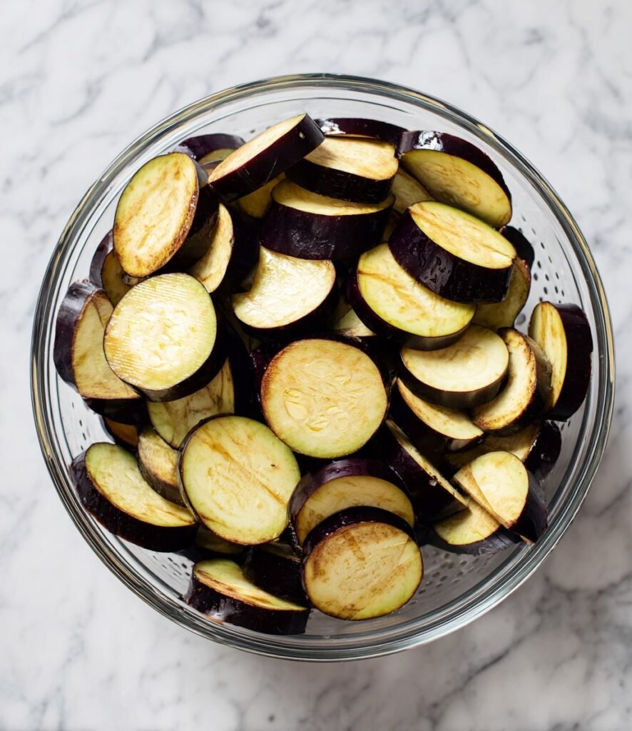 Air Fryer Eggplant Process