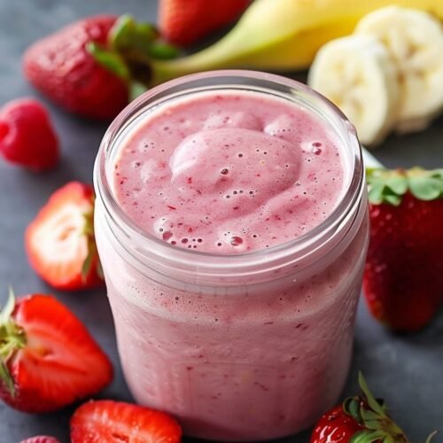 Strawberry Banana Protein Smoothie for Weight Loss